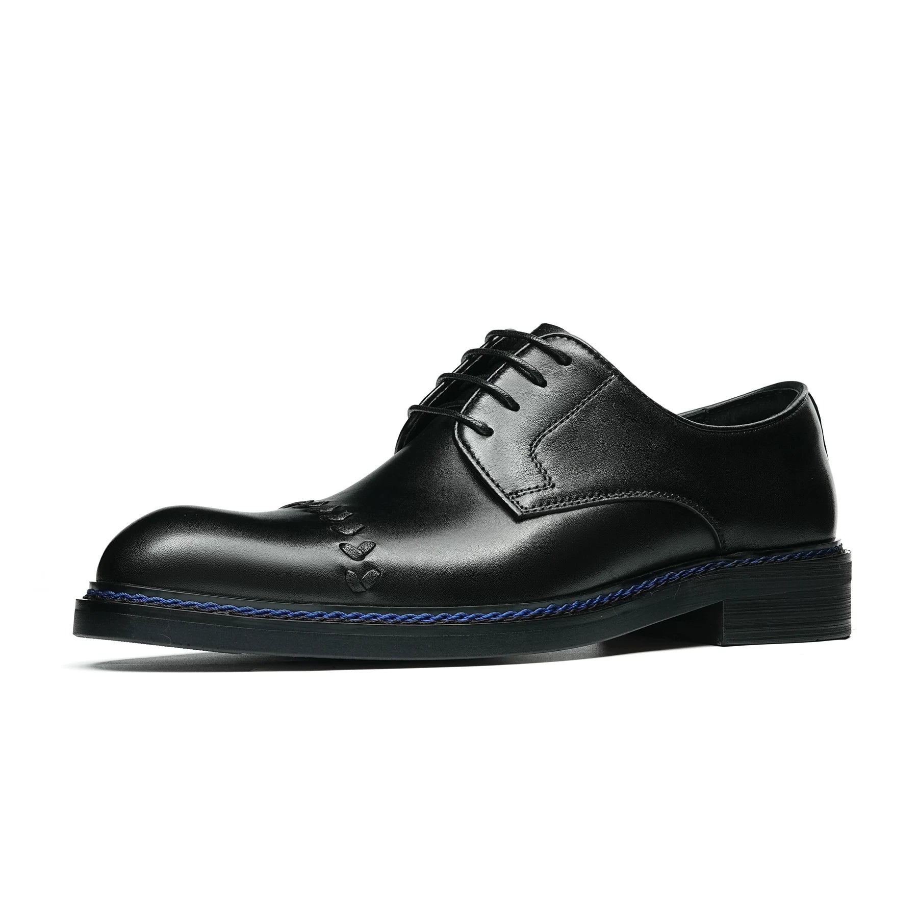 Men's Genuine Leather Derby Shoes, Pointed Toe, Business