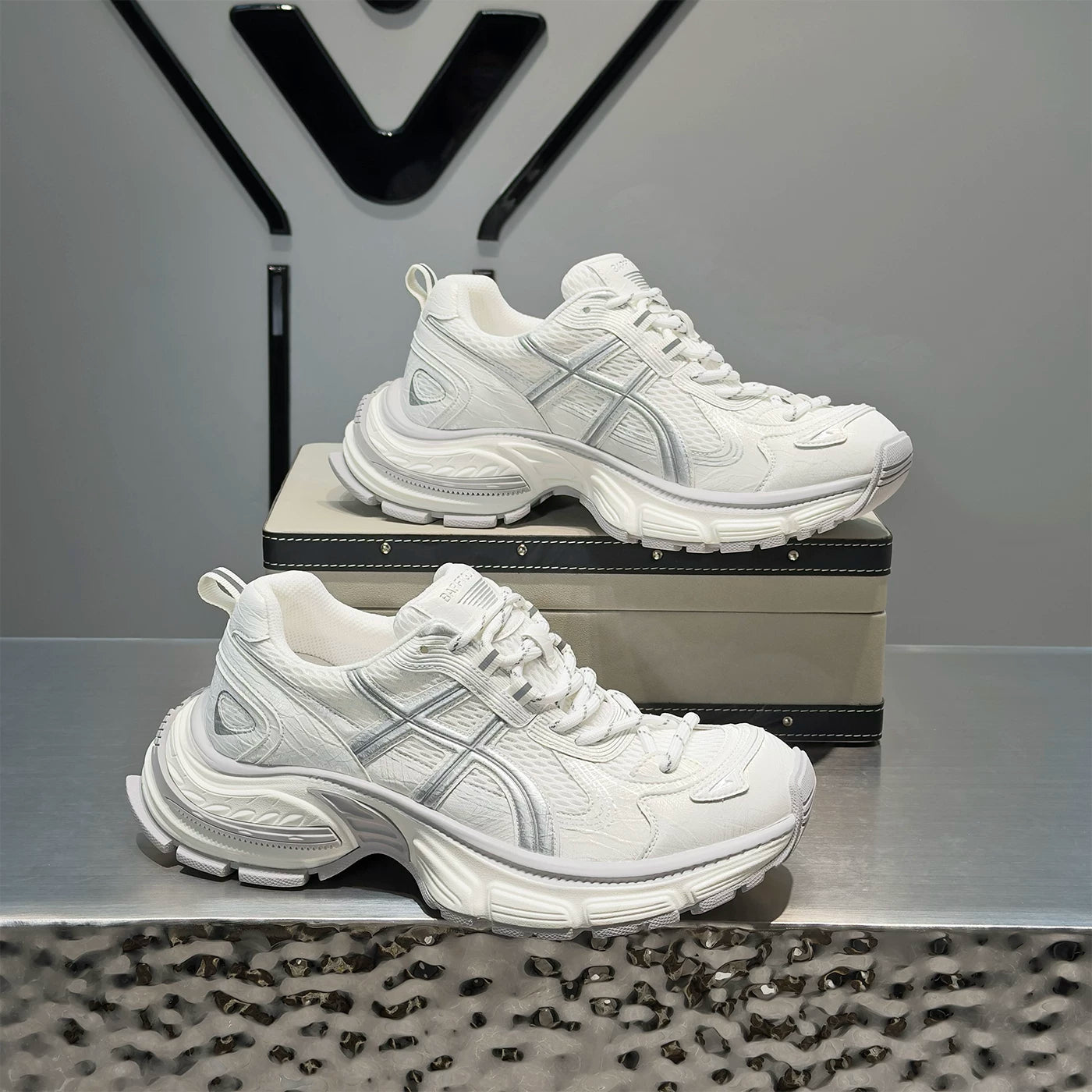 Men's Platform Breathable Mesh Outdoor Chunky Dad Sneakers Summer