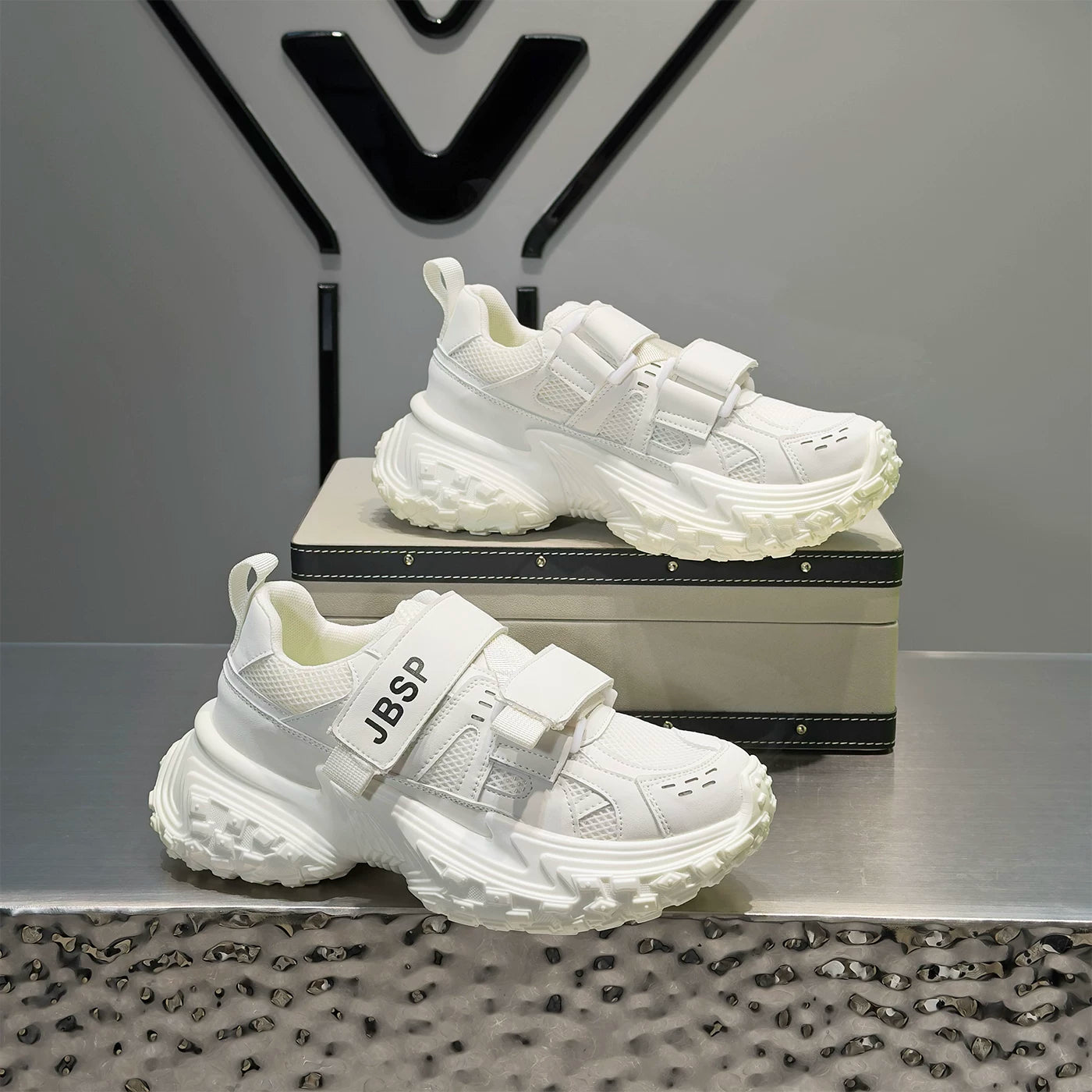 Men's Platform Breathable Mesh Trendy Chunky Dad Sneakers 2026 Summer New