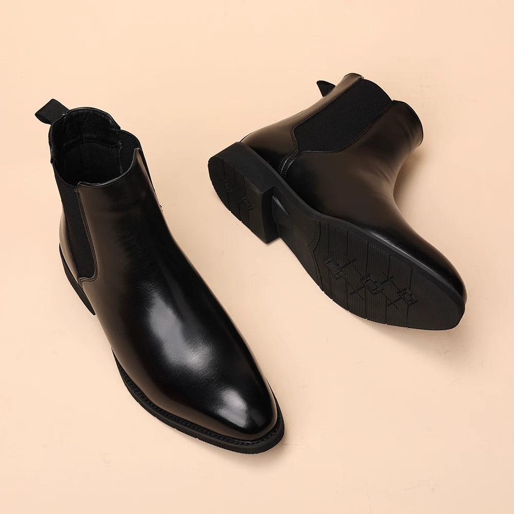Men's Martin Boots, Height Increasing, Pointed Toe