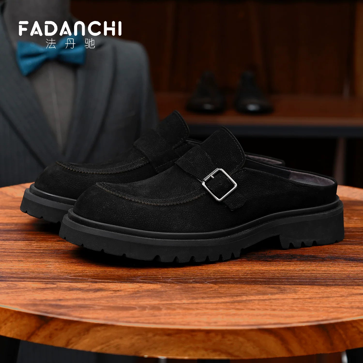 Men's Genuine Leather Loafers, Height Increasing, Thick Sole