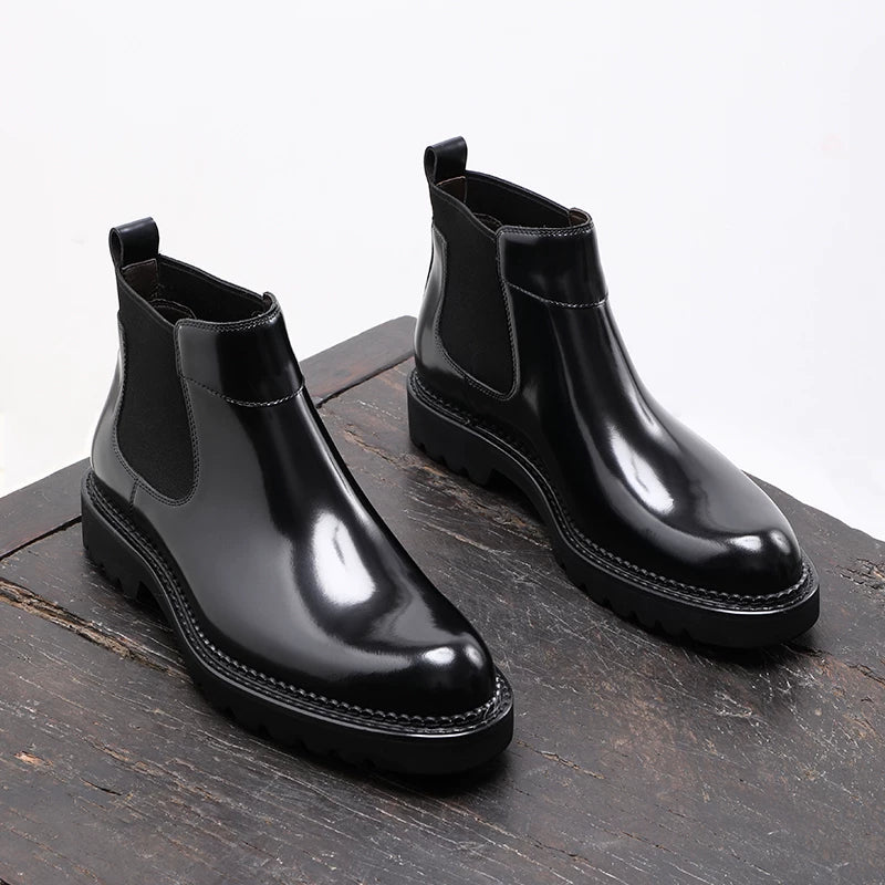 Men's Chelsea Boots, Thick Sole, British Style