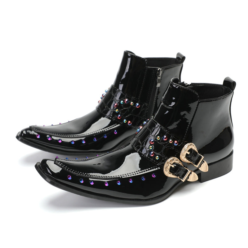 Workwear men's shoes leather shoes Chelsea low-top short Martin boots men's leather boots retro spring men's Martin boots
