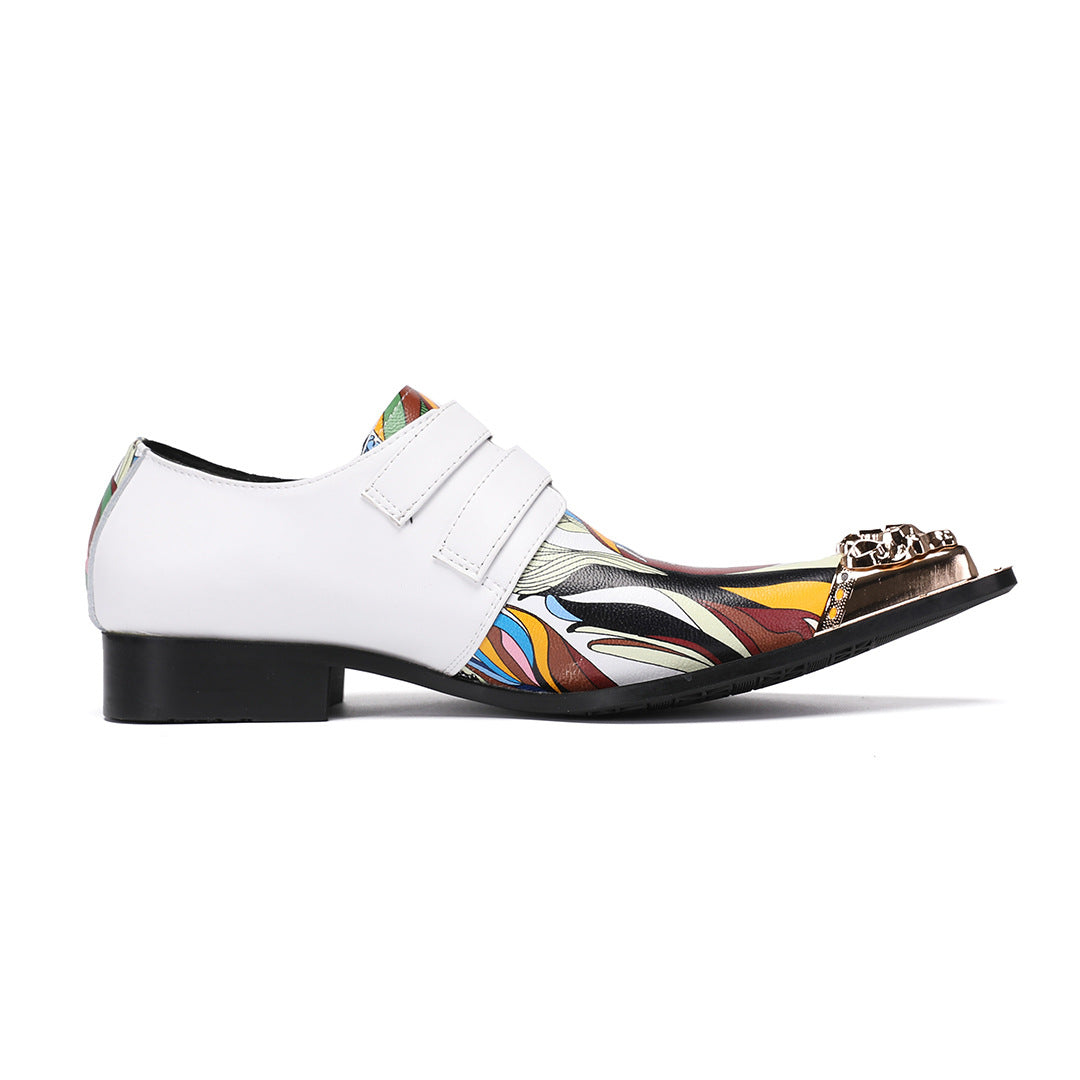 Men's White Leather Formal Shoes – Retro, Business
