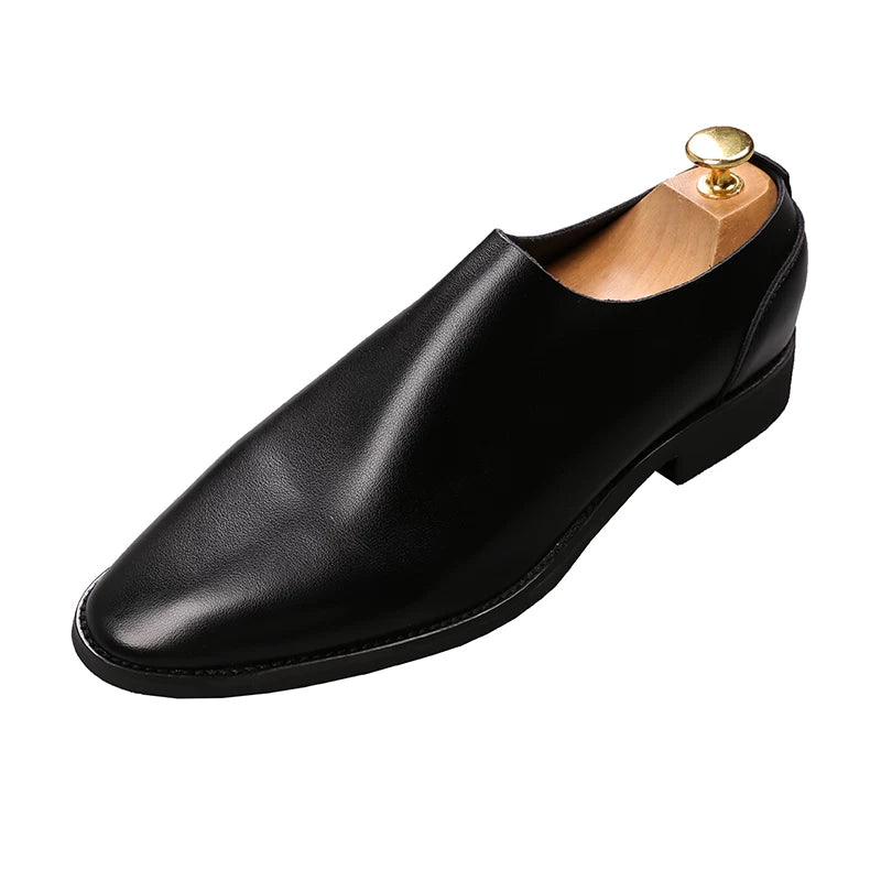Men's Leather Shoes, Height Increasing, Breathable