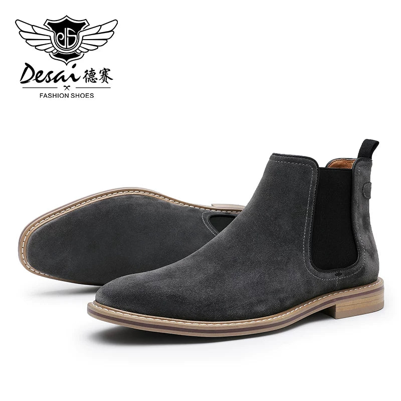Men's Genuine Leather Martin Boots, British Style