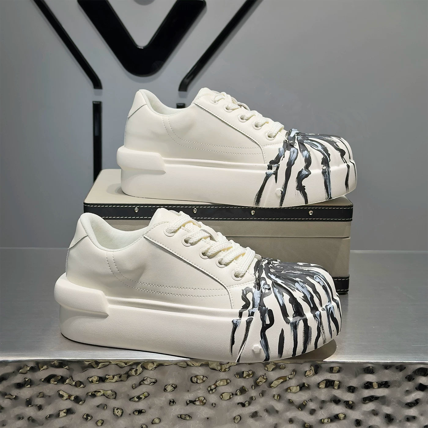 Men's Height-Increasing Platform Shell-Toe Skate Shoes 2026 Summer New