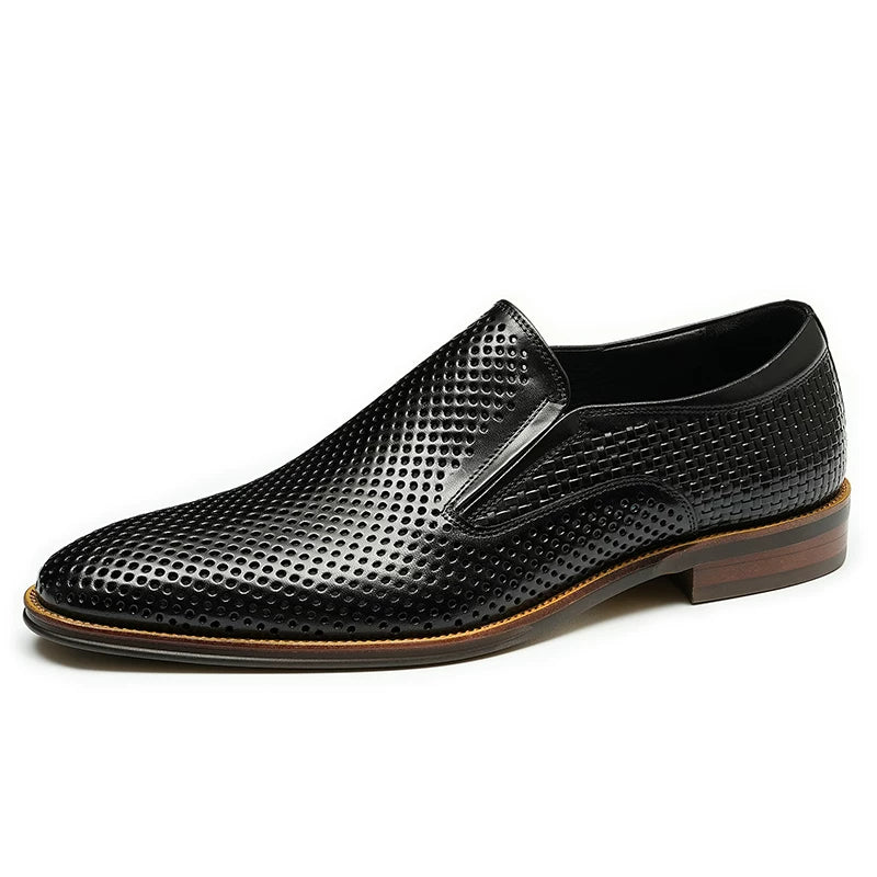 Men's Genuine Leather Loafers, Breathable, Slip-On