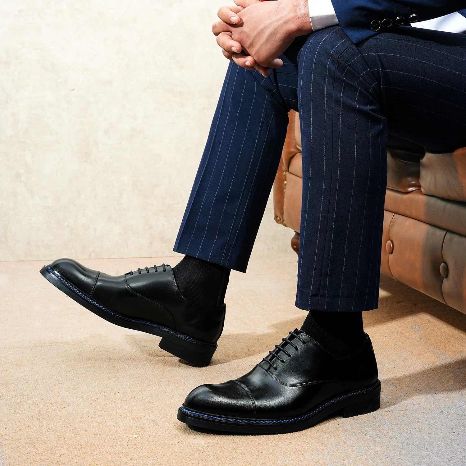 Men's Genuine Leather Oxford Shoes, British Style, Business