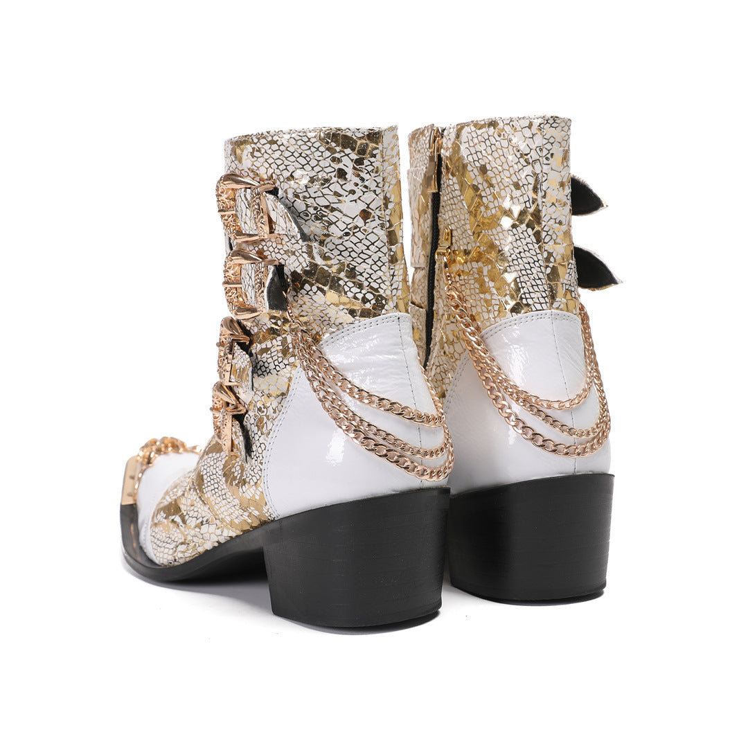Men's White Chelsea Boots – British Style
