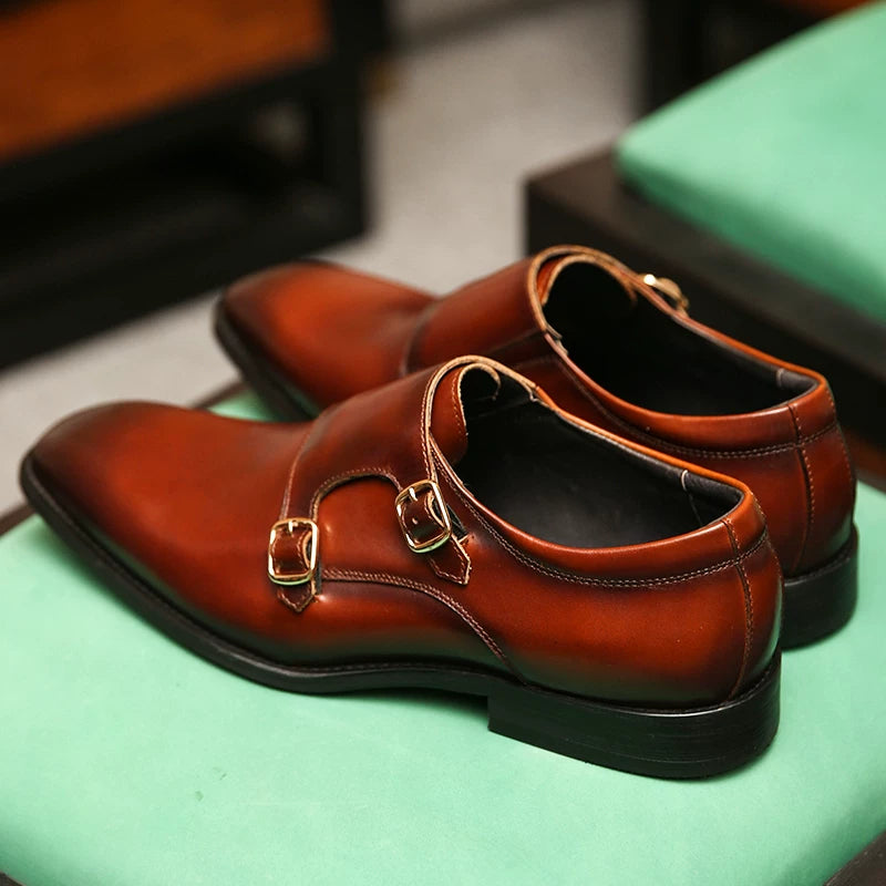 Men's Genuine Leather Formal Shoes, Handmade, British Style