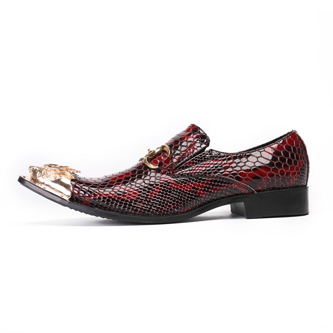 Men's Red Leather Dress Shoes – Business, Wedding – Style 23