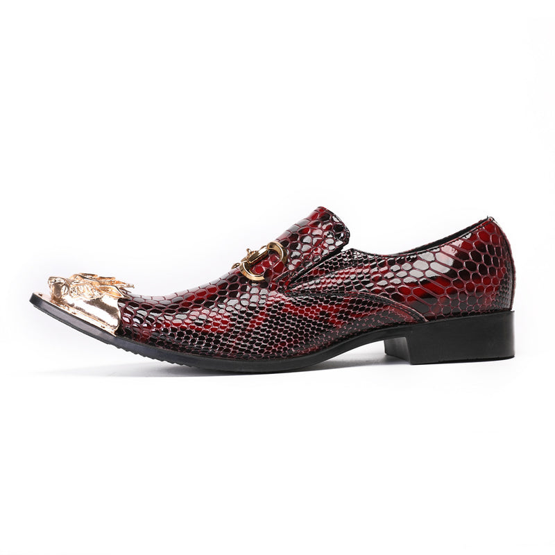 Men's Red Leather Dress Shoes, Business, Wedding, Style 23