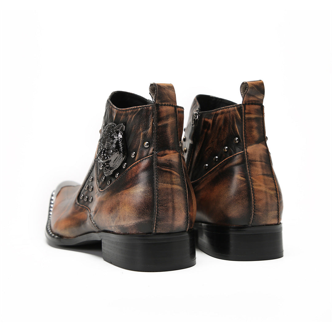 Men's Leather Chelsea Boots – Business, British Style – Style 86