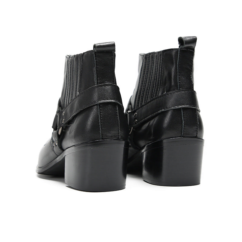Men's Black Chelsea Boots – Pointed Toe, British Style