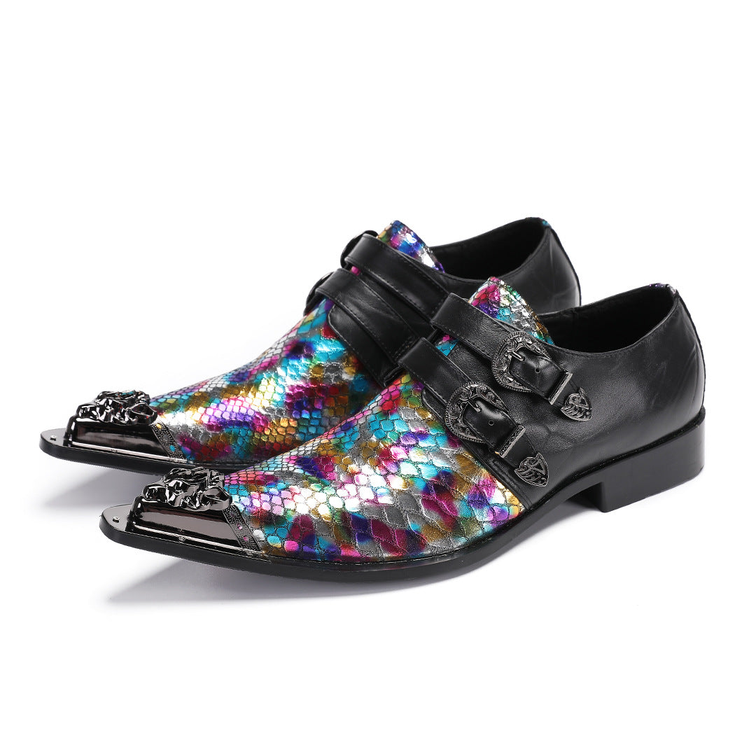 Men's Leather Derby Formal Shoes – Business, Wedding – Style 34