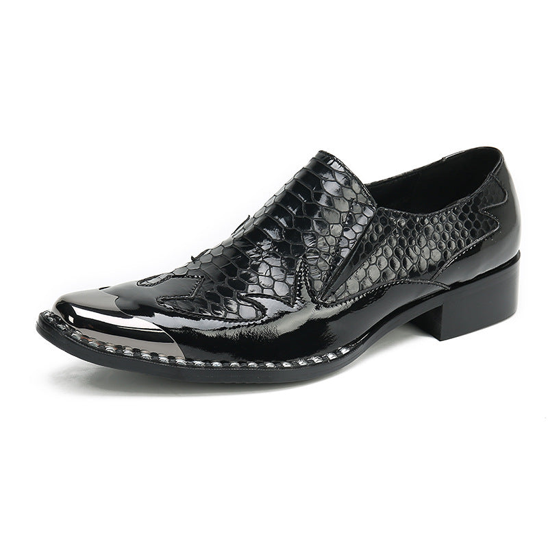 Men's shoes spring and summer breathable 2023 new brand trendy shoes business formal casual inner heighten pointed leather shoes for men