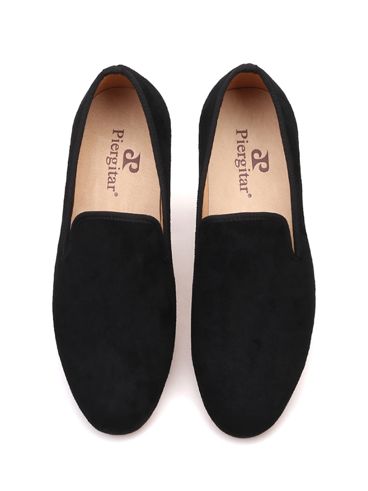 British style classic men's yuppie shoes suede nubuck leather slip-on smoking shoes versatile trendy loafers