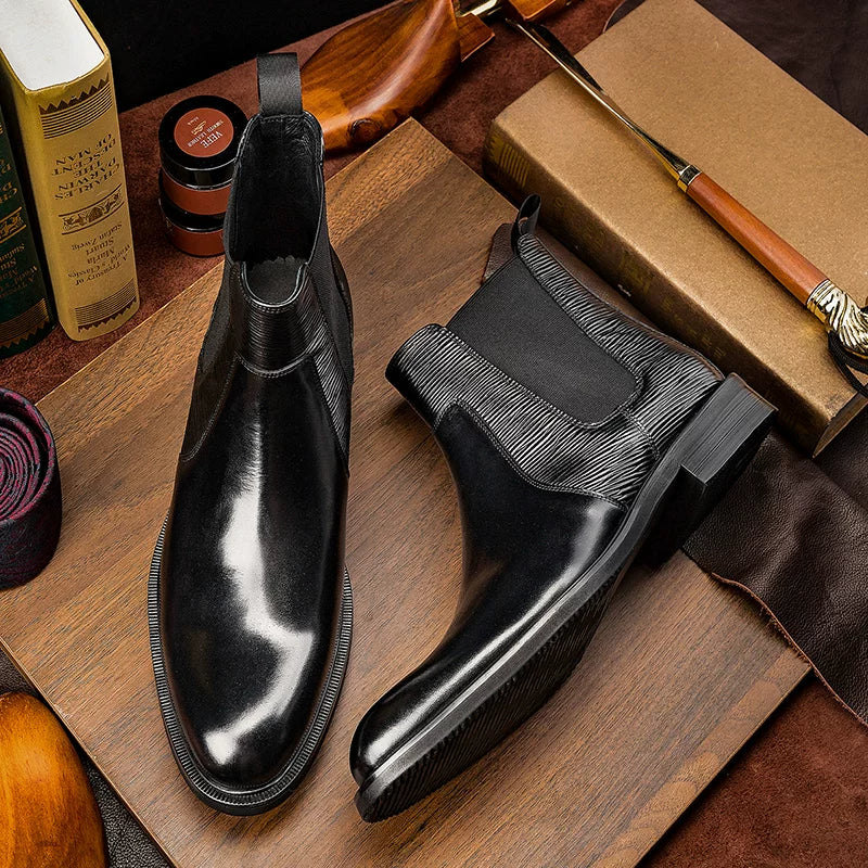 Men's Genuine Leather Martin Boots, British Style