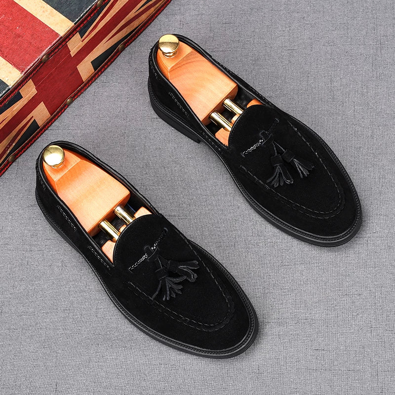 Men's Genuine Leather Loafers, Handmade, Slip-On