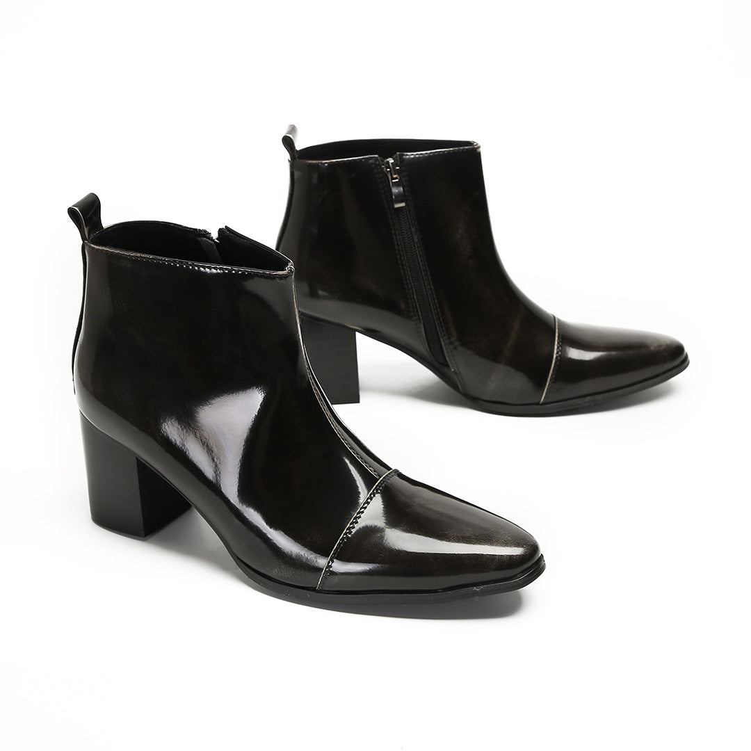 Men's Leather Martin Boots – Thick Sole