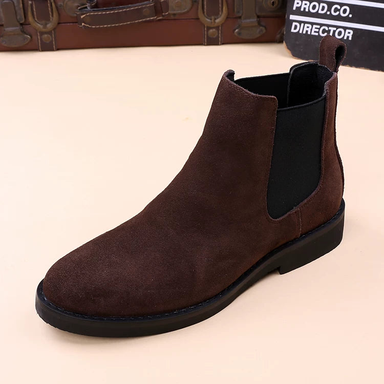 Men's Brown Martin Boots, Height Increasing