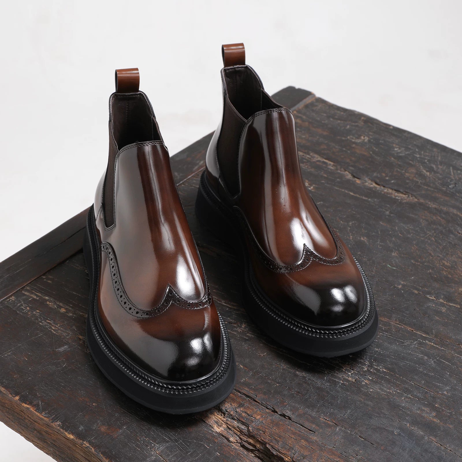 Men's Genuine Leather Martin Boots, Handmade, Business