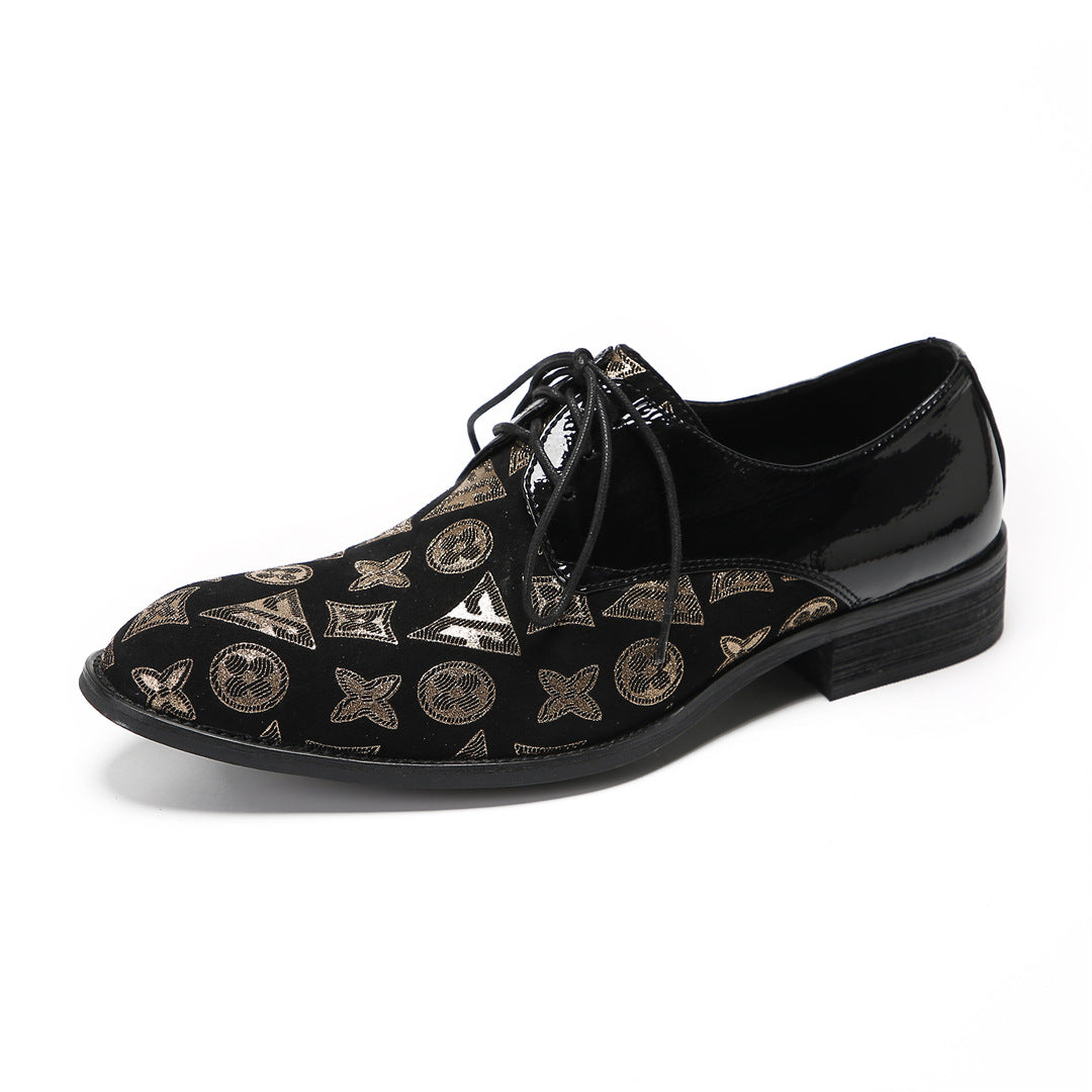Men's Genuine Leather Derby Formal Shoes – Retro, Business – Style 811