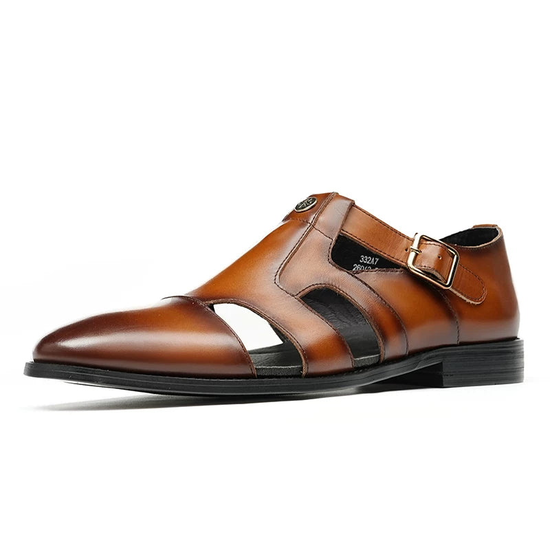 Men's Genuine Leather Sandals, Breathable