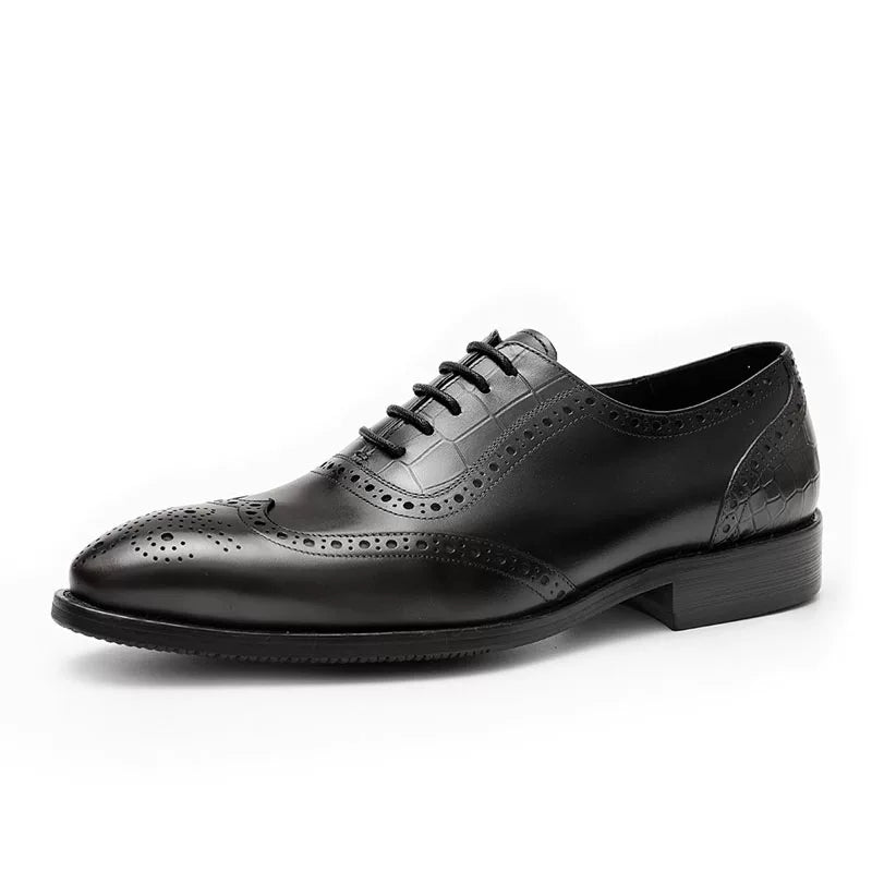 Men's Genuine Leather Oxford Shoes, Handmade, British Style