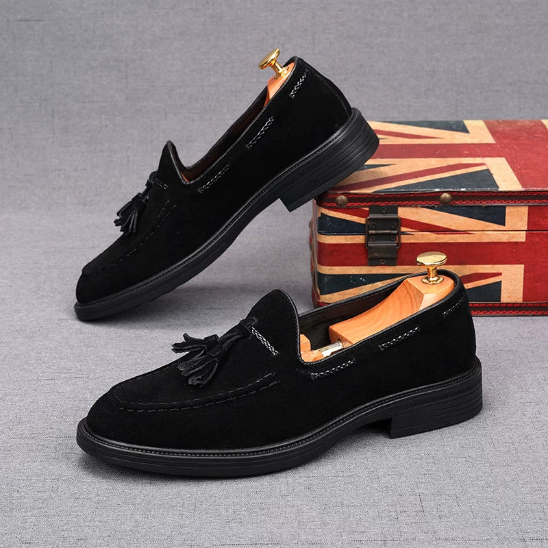Men's Genuine Leather Loafers, Handmade, Slip-On
