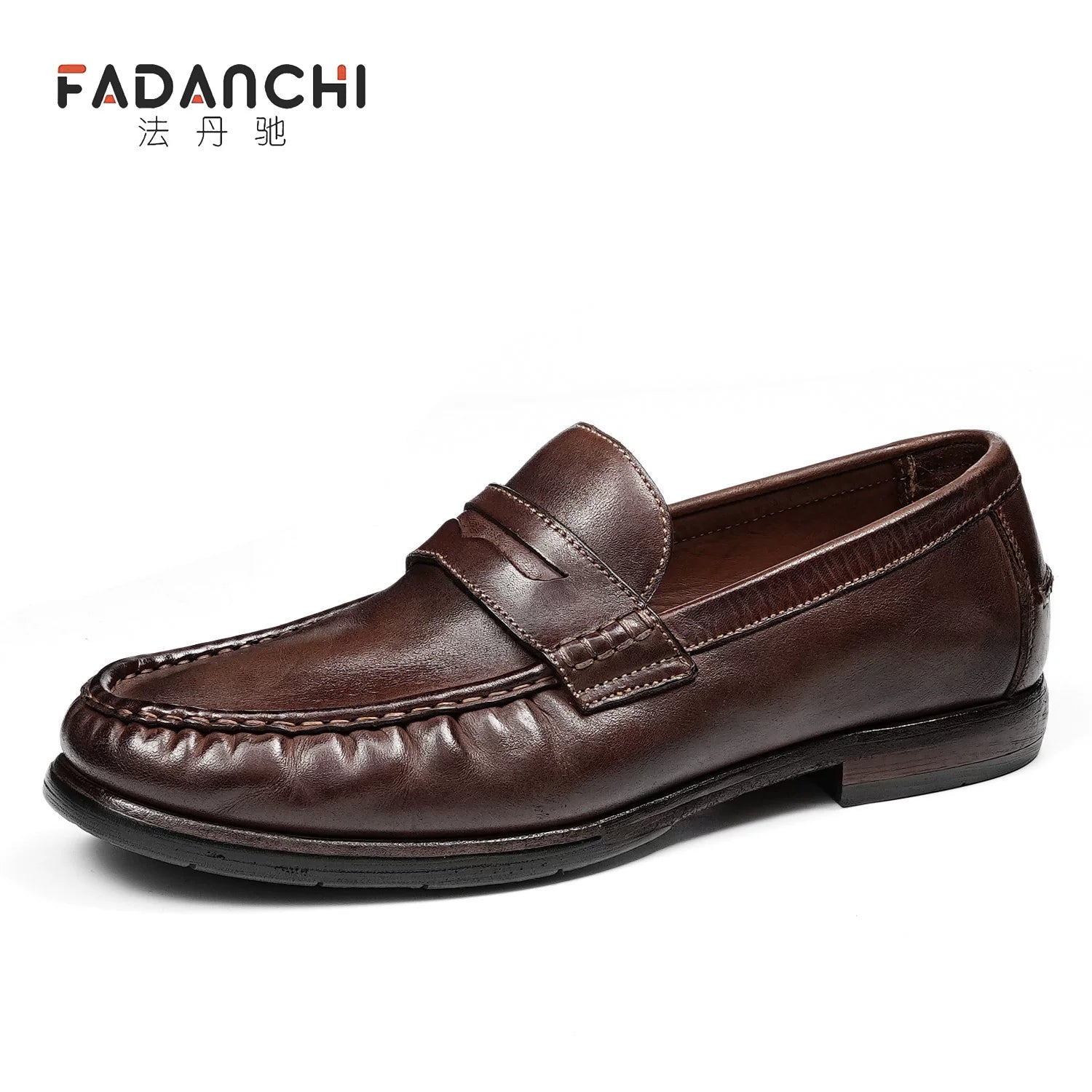 Men's Genuine Leather Loafers, Breathable, Handmade