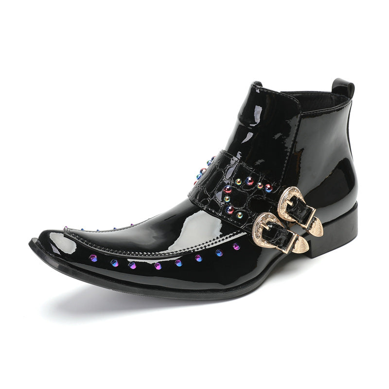 Workwear men's shoes leather shoes Chelsea low-top short Martin boots men's leather boots retro spring men's Martin boots