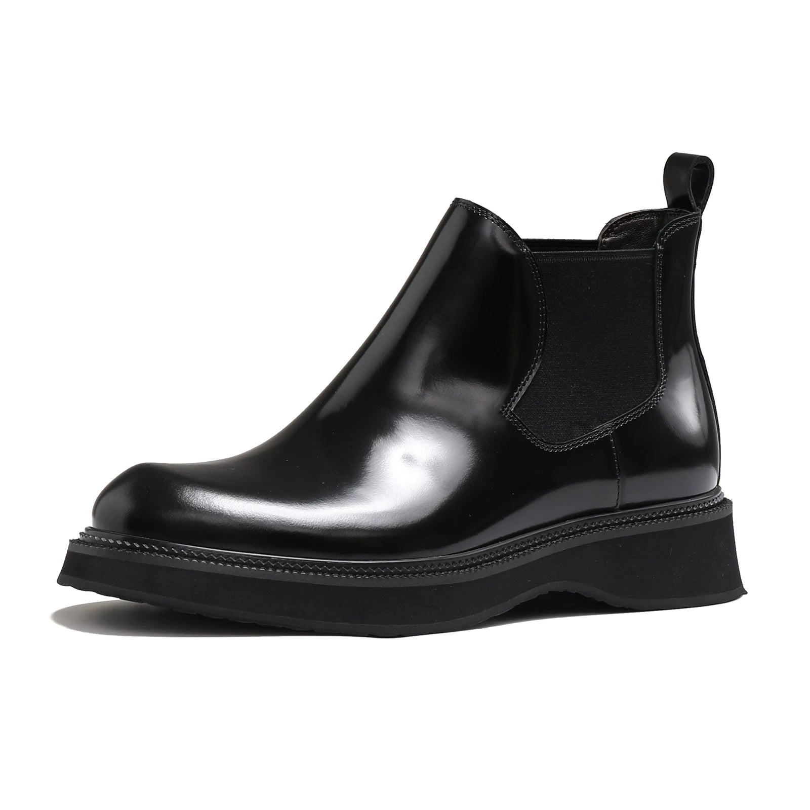 Men's Genuine Leather Martin Boots, Thick Sole, Round Toe