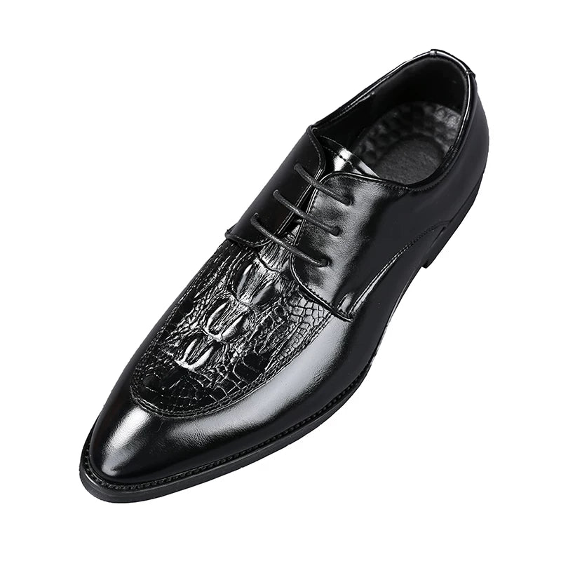 Men's Wedding Shoes, Height Increasing, Pointed Toe