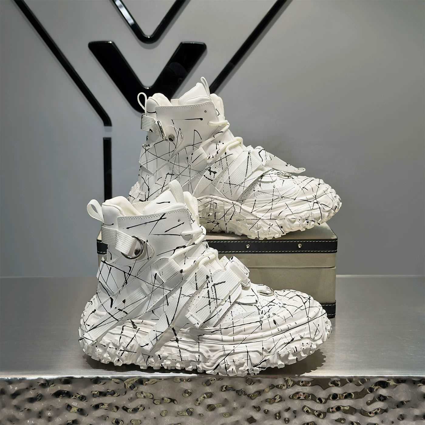 Men's Height-Increasing Platform High-Top Chunky Dad Sneakers 2026 New