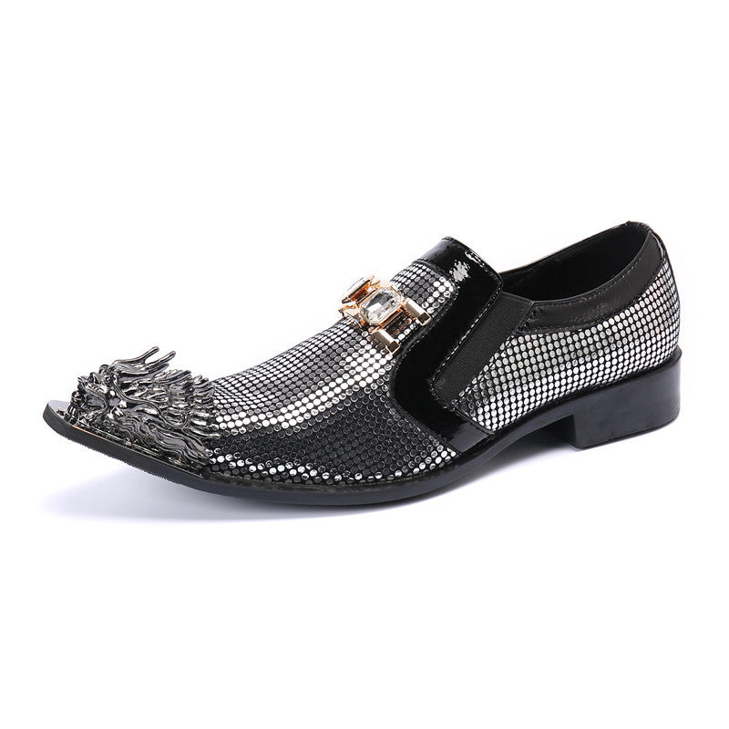 Men's Silver Leather Derby Formal Shoes – Business, Wedding