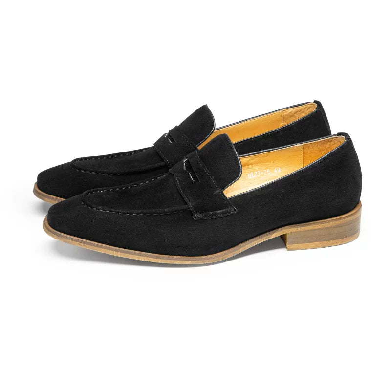 Men's Genuine Leather Loafers, Breathable, Slip-On