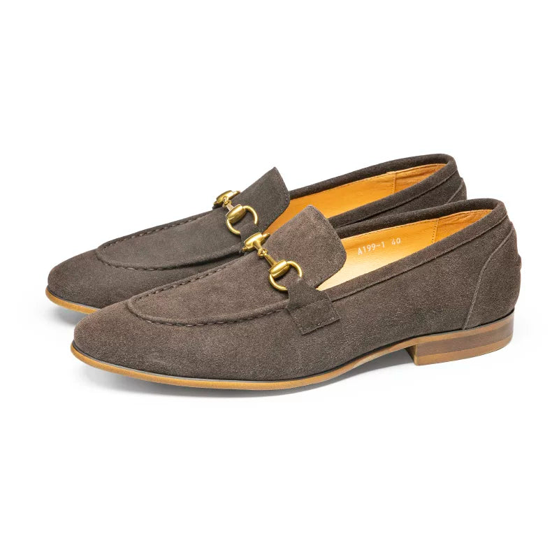 Men's Genuine Leather Loafers, Slip-On, British Style
