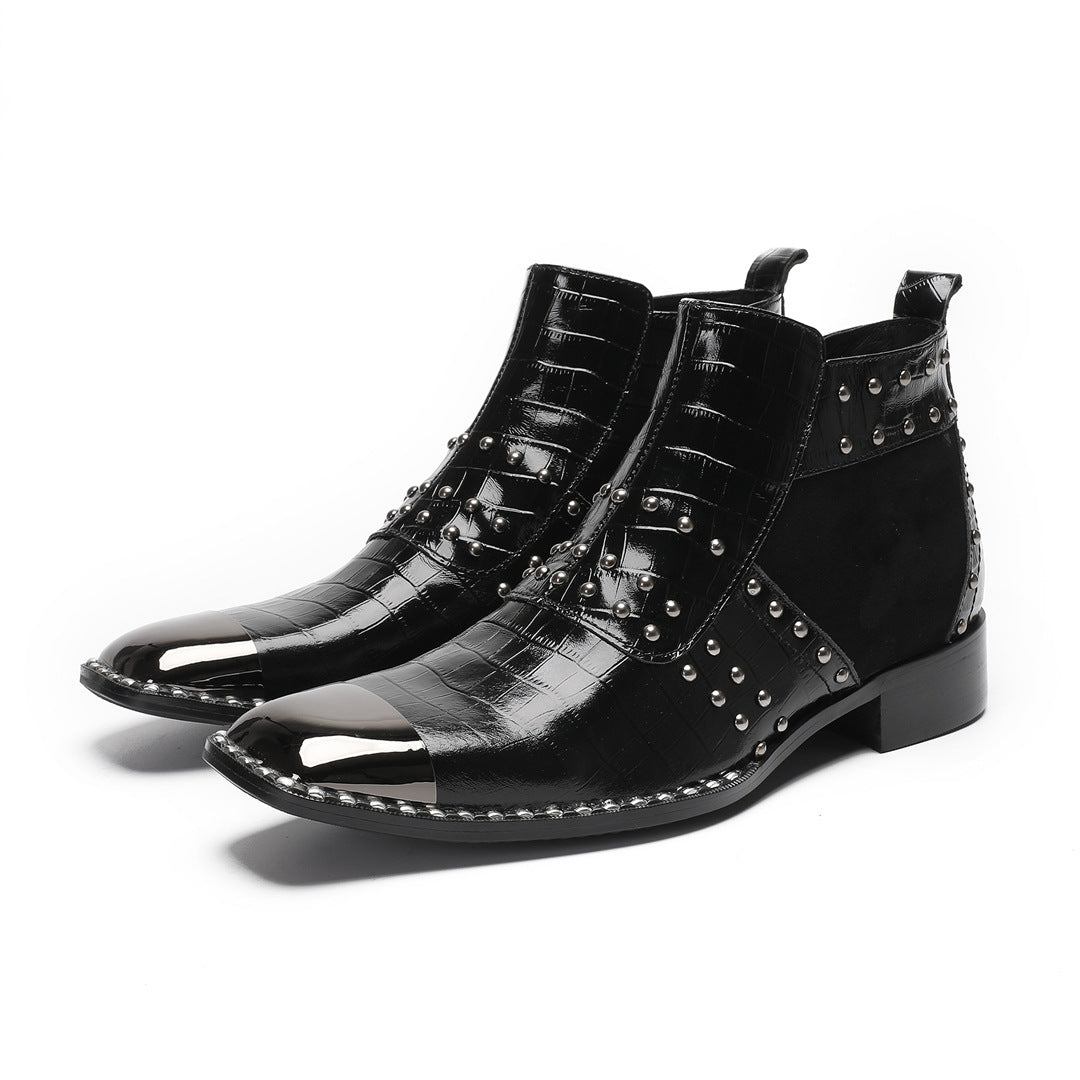 Men's Leather Martin Boots – Breathable, British Style – Style 65
