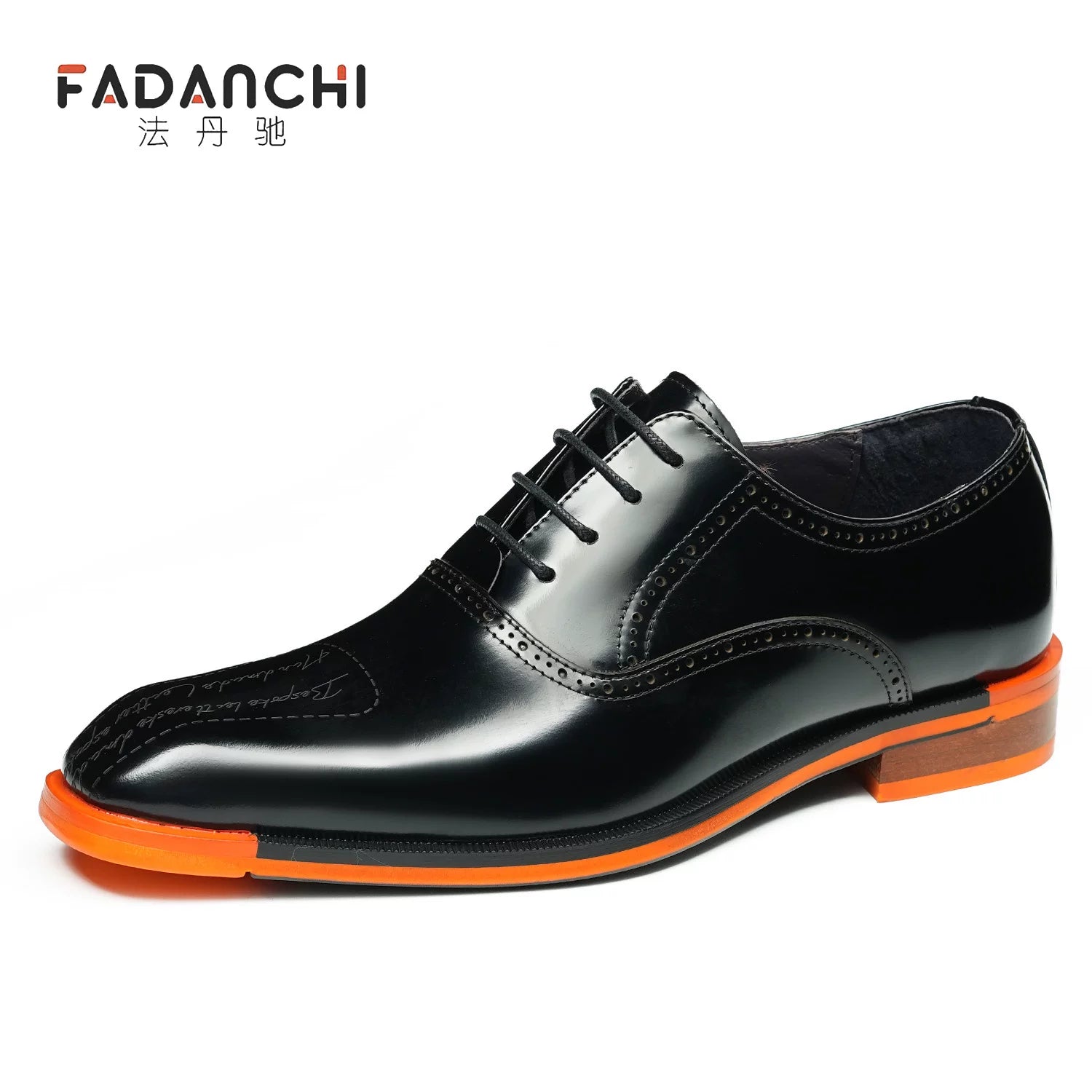 Men's Genuine Leather Oxford Shoes, Glossy, Business