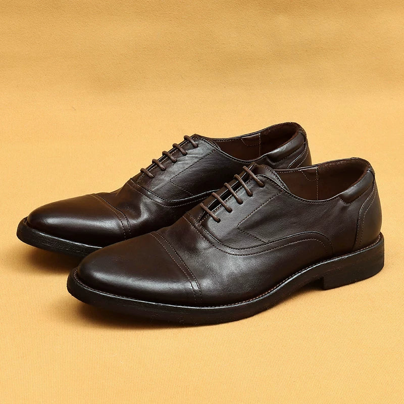 Men's Genuine Leather Leather Shoes, Handmade, Business