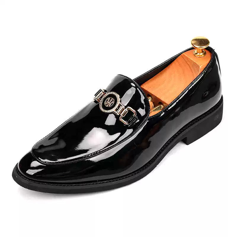 Men's Patent Leather Loafers, Height Increasing, Slip-On
