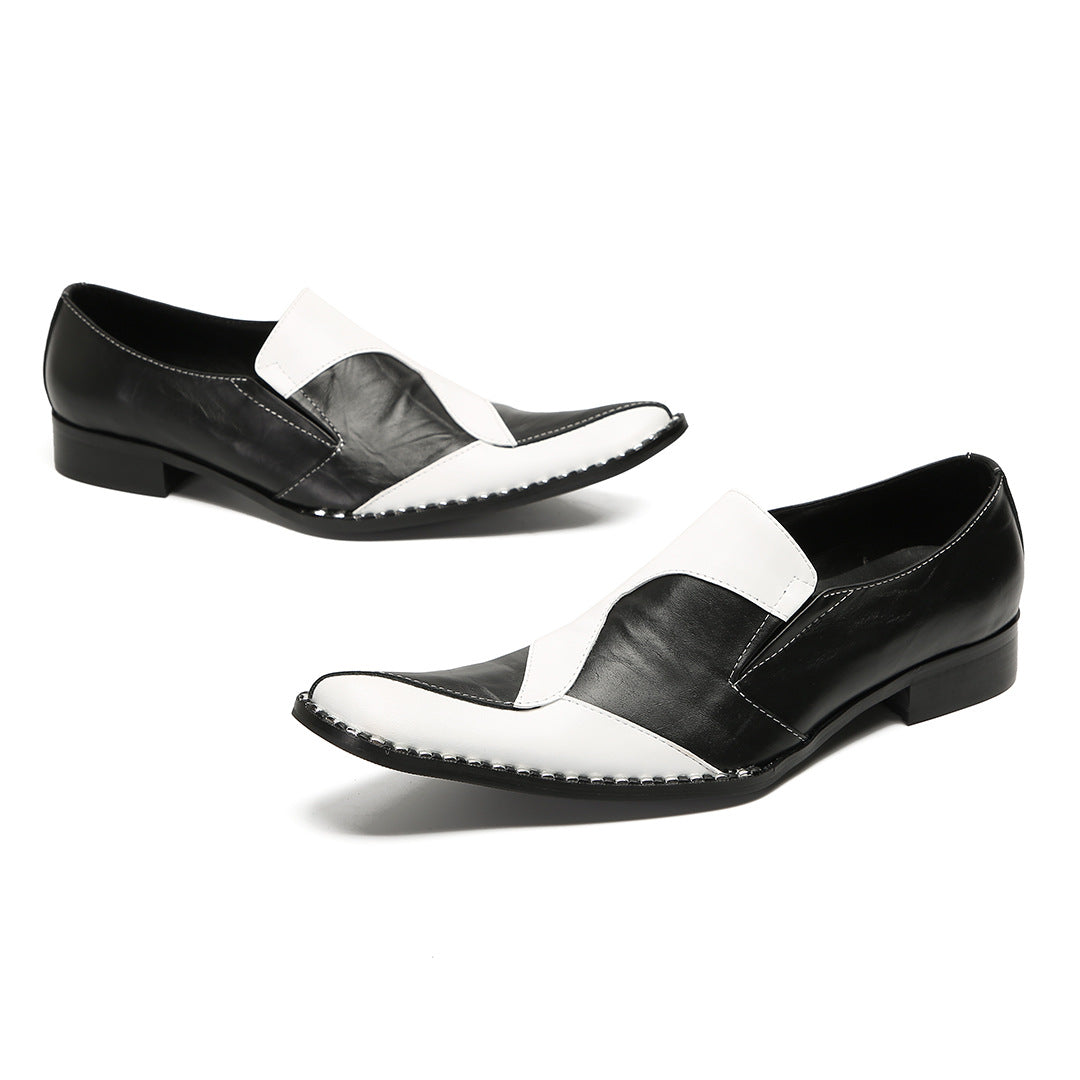 Men's Leather Oxford Formal Shoes – Pointed Toe, Business – Style 76