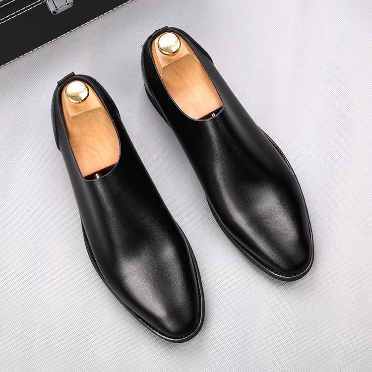 Men's Leather Shoes, Height Increasing, Breathable