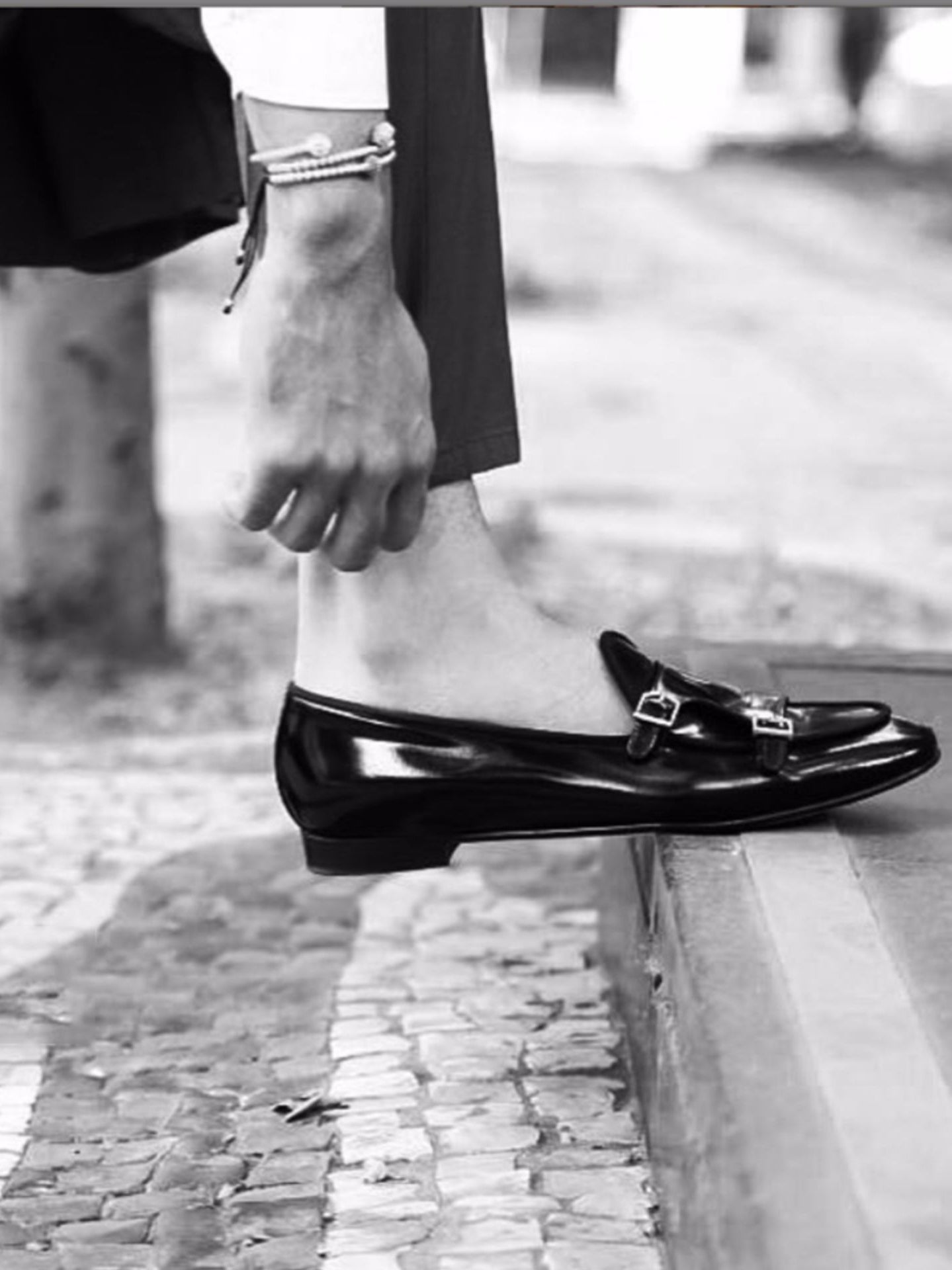 Hand-rubbed waxed leather double buckle men's Monk shoes European and American style wedding party new trend formal leather shoes for men