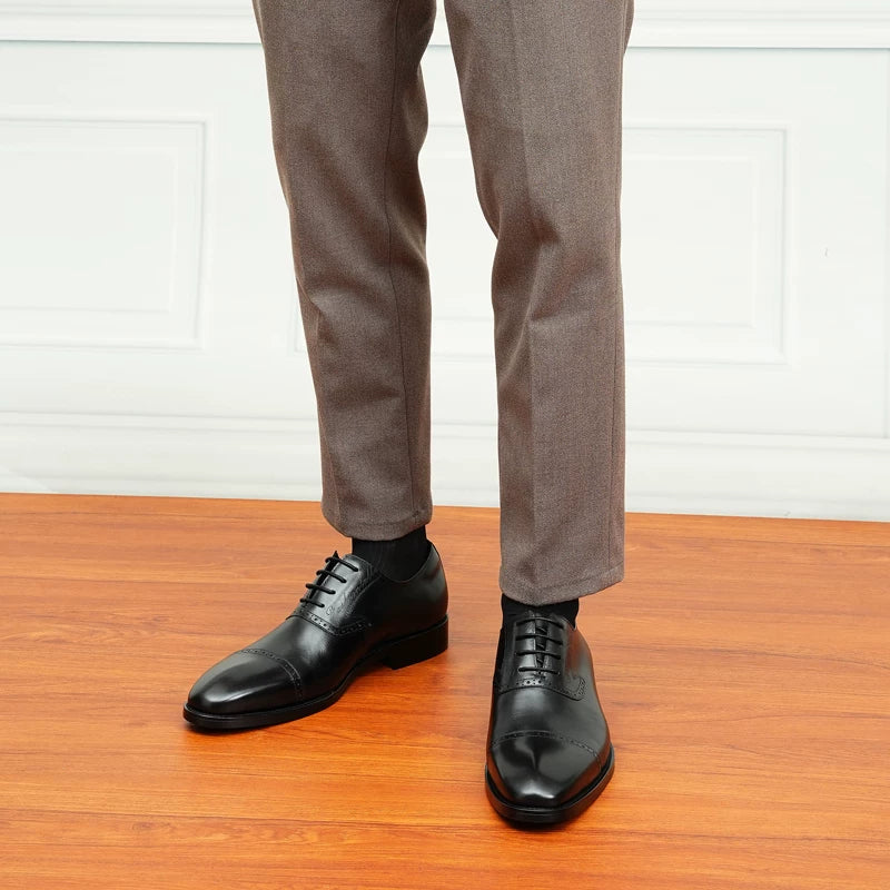 Men's Genuine Leather Oxford Shoes, British Style, Business