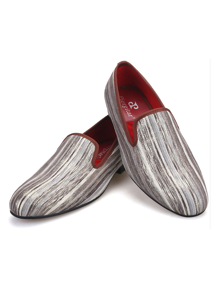 New color striped fluorescent sequin men's loafers trendy European version large size slip-on party shoes low-top shoes