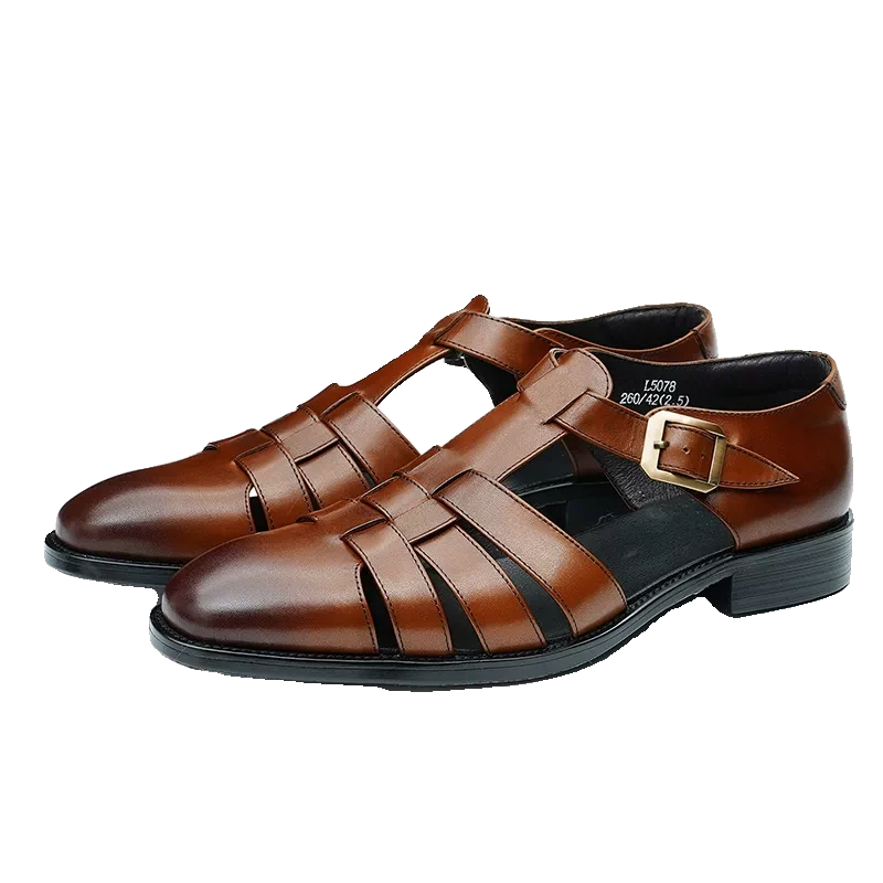 Men's Genuine Leather Sandals, Business, Formal