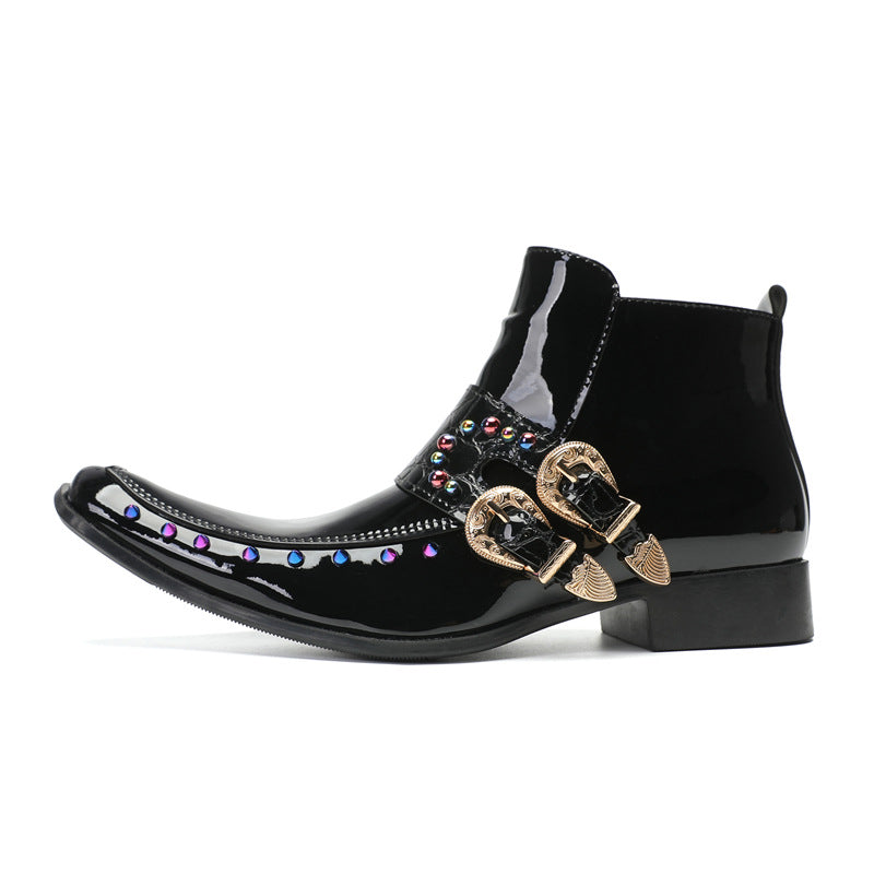 Workwear men's shoes leather shoes Chelsea low-top short Martin boots men's leather boots retro spring men's Martin boots